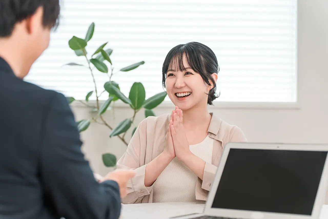 お客様が喜んでいる様子